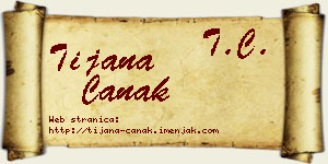 Tijana Čanak vizit kartica